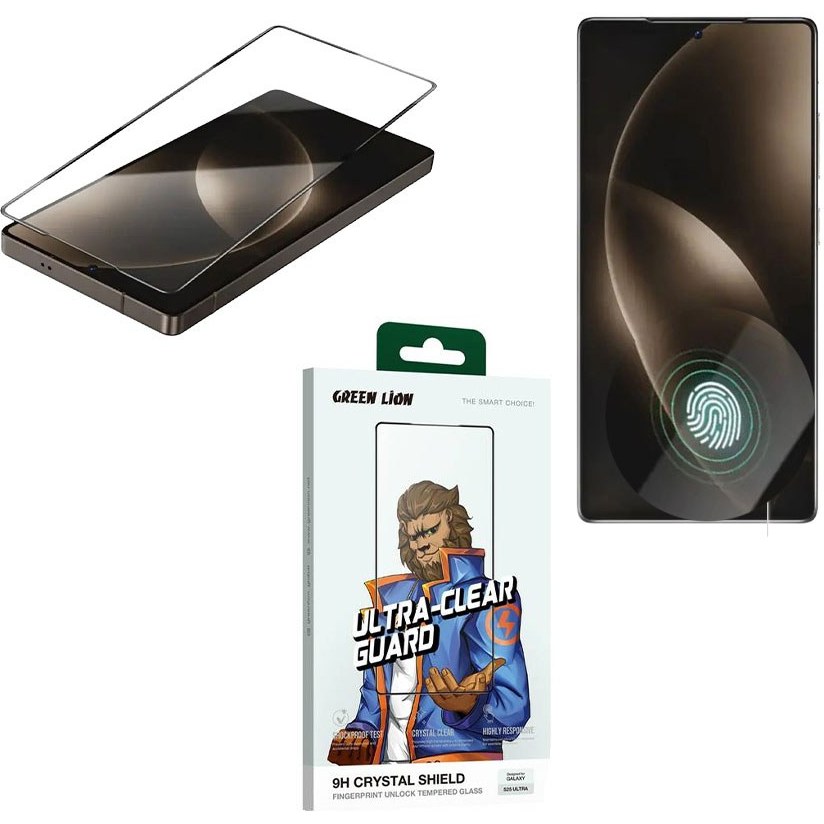 گلس گوشی سامسونگ Galaxy S25 Ultra گرین لاین مدل 9H Crystal shield