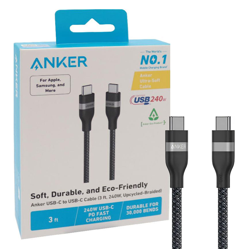 کابل دو طرف تایپ سی انکر A82E2H11 طول 90 سانتیمتر