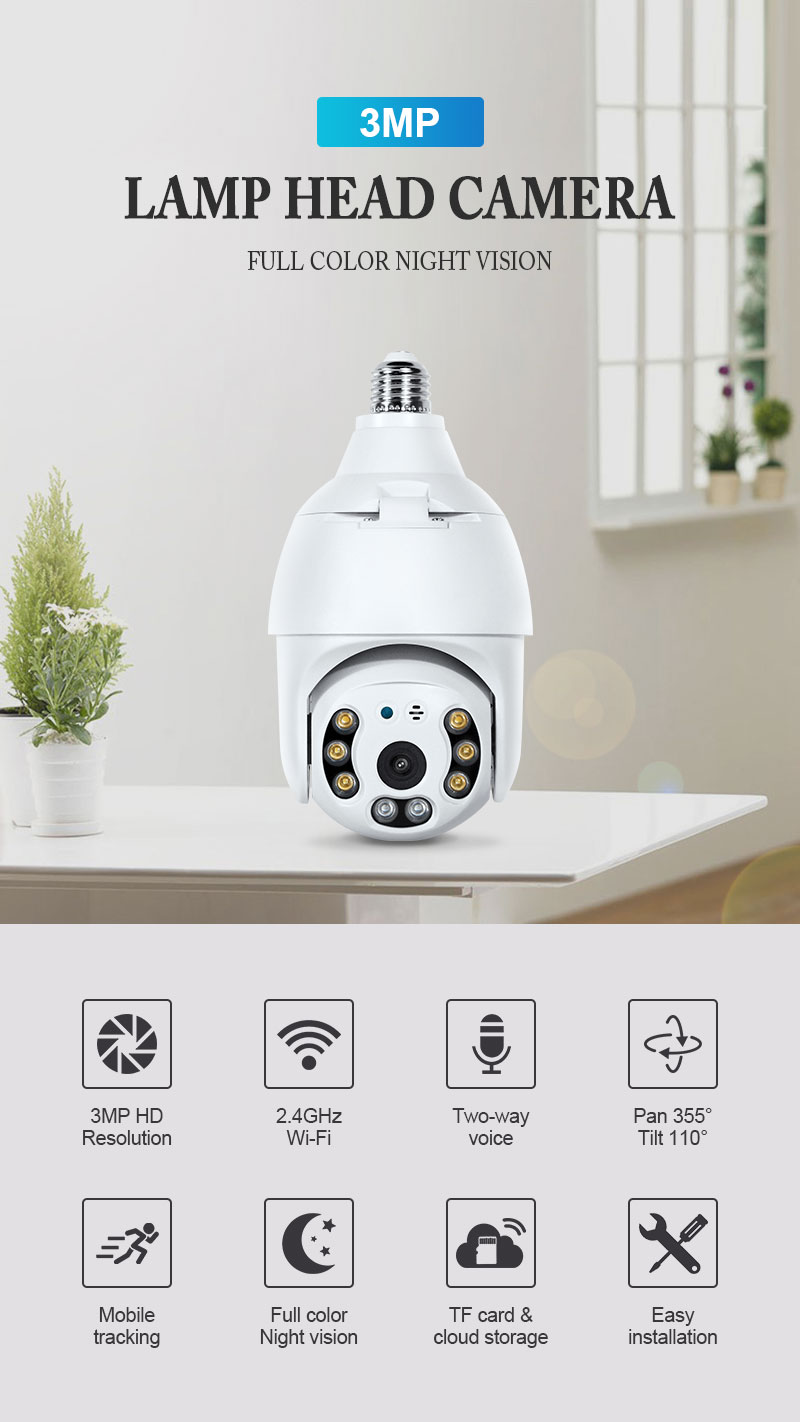 دوربین لامپی 360 مدل Wifi Panorama Camera 360  SNO-Y20-3
