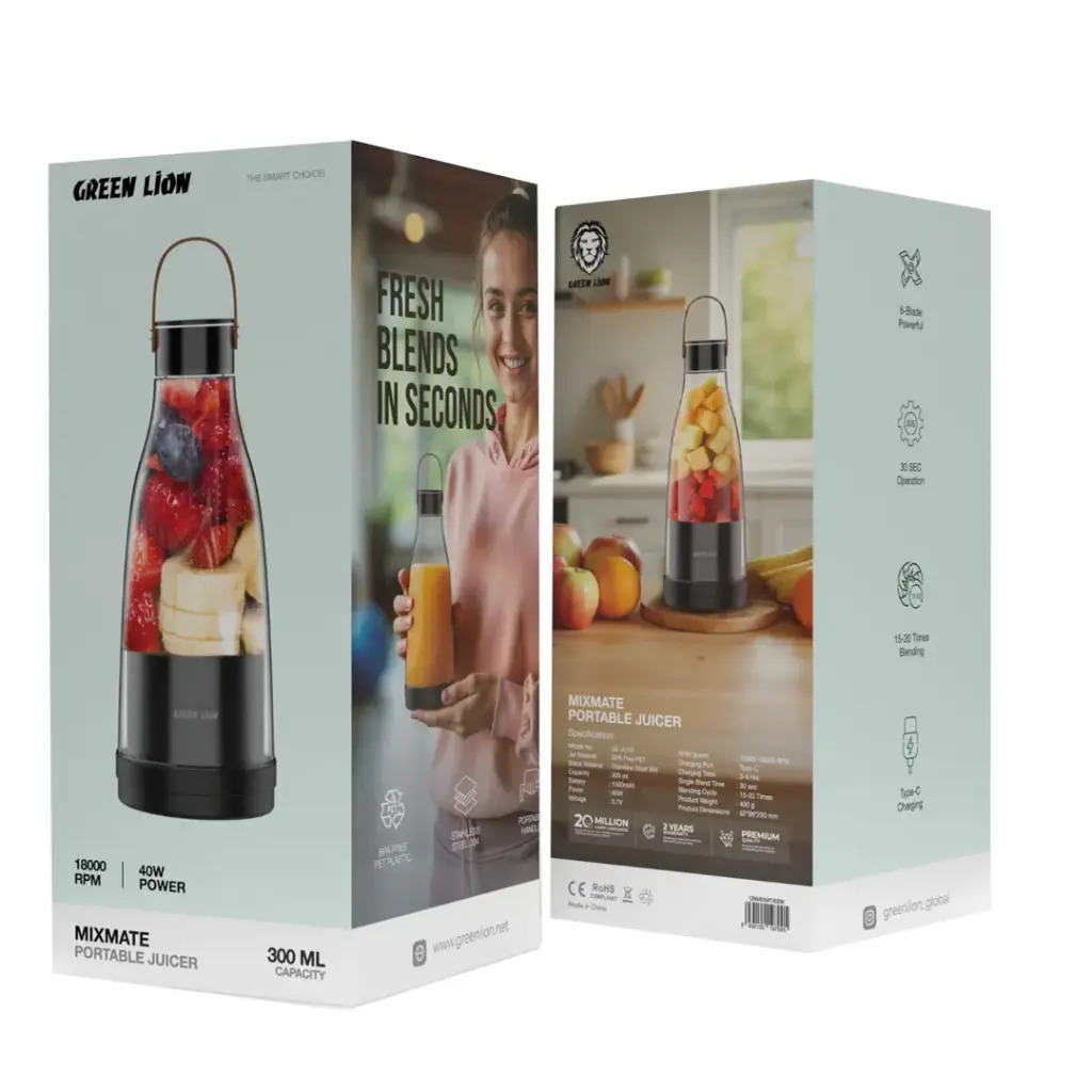 آبمیوه گیر 300 میلی لیتری میکس میت گرین Green Mixmate Portable Juicer 300ML