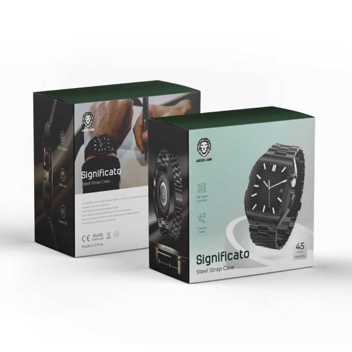 بند و قاب اسمارت واچ استیل گرین لاین Green Lion Significato Steel Strap Case مناسب برای اسمارت واچ 49 میلی متری