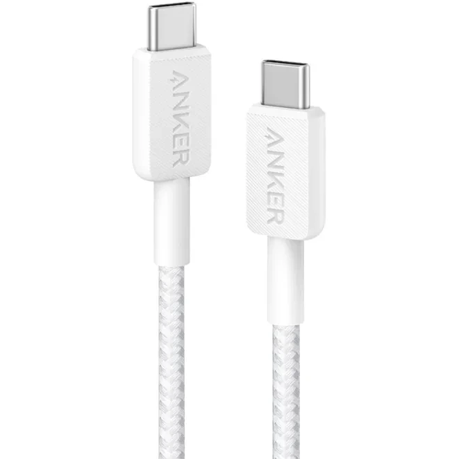 کابل انکر مدل 322 با USB-C به USB-C به طول 90 سانت - مدل A81F5-سفید