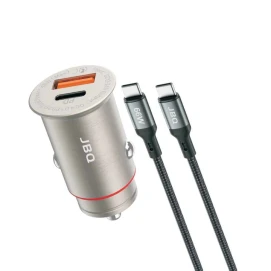 شارژر فندکی PD و فست دو پورت JBQ مدل C393094 48W به همراه کابل شارژ Type-C To Type-C