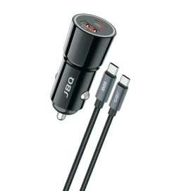 شارژر فندکی PD و فست دو پورت JBQ مدل C756962) 48W) به همراه کابل شارژ Type-C To Type-C