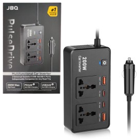 مبدل اینورتر برق خودرو فندکی به شارژر و برق 220ولت 200 وات JBQ pulse drive(m670852)