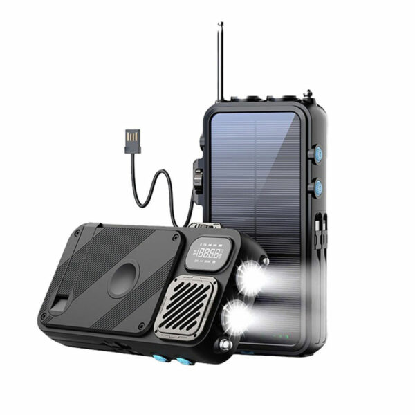 پاوربانک خورشیدی و اسپیکر بلوتوث پاورولوژی مدل Powerology 16000mAh Solar PP049 توان 20W